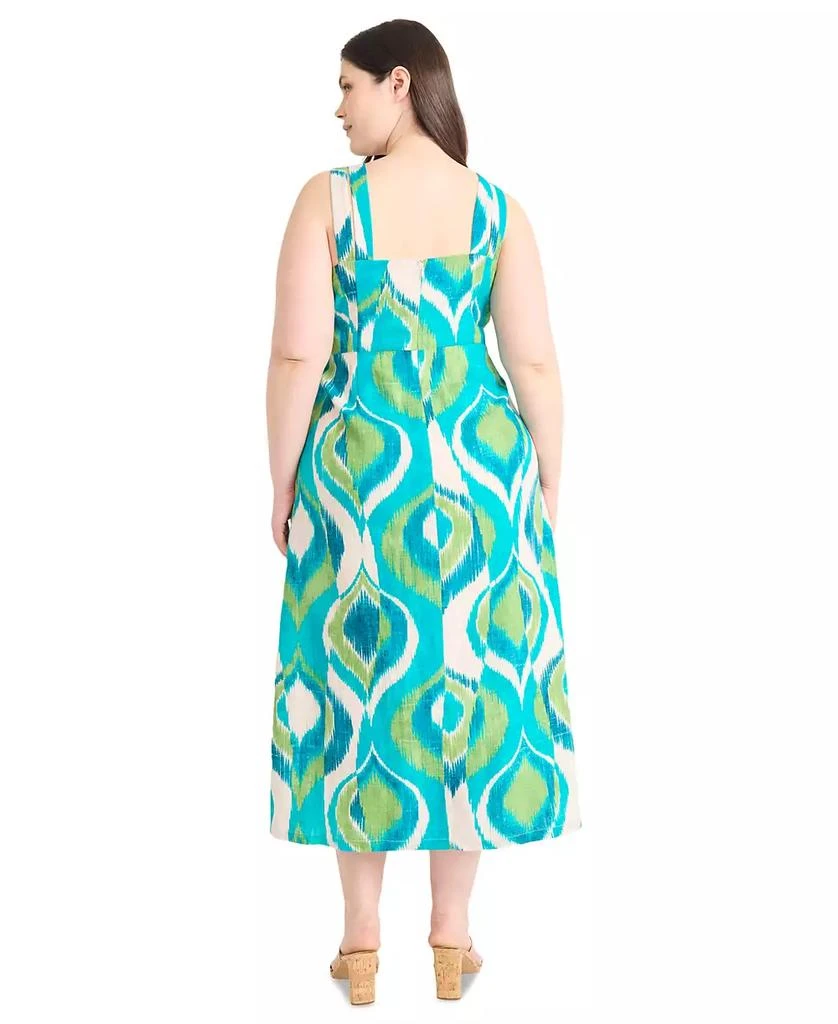 Maggy London Plus Size Printed Double-Strap Midi Dress 3