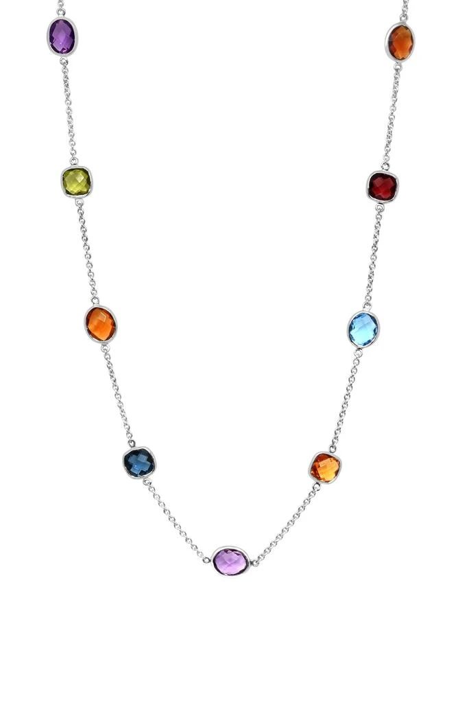 Effy Sterling Silver Semiprecious Gemstone Station Chain Necklace 1