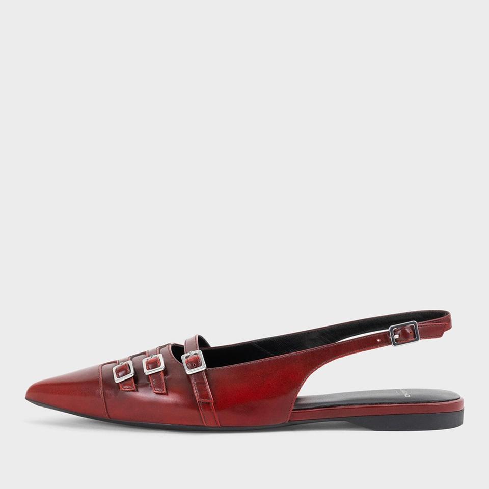 Vagabond VAGABOND WOMEN'S HERMINE BUCKLE LEATHER POINTED FLATS