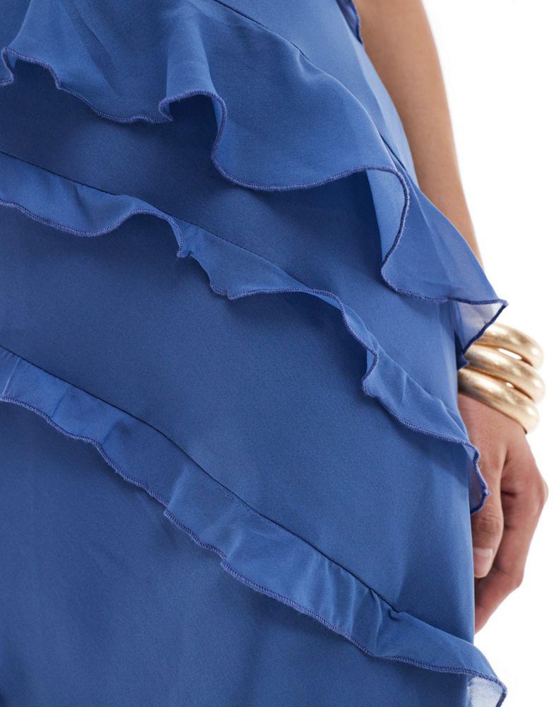 Abercrombie & Fitch スモックポプリンのミディドレス ブルー Abercrombie & Fitch | Dresses | Blue Tiefront Textured Maxi