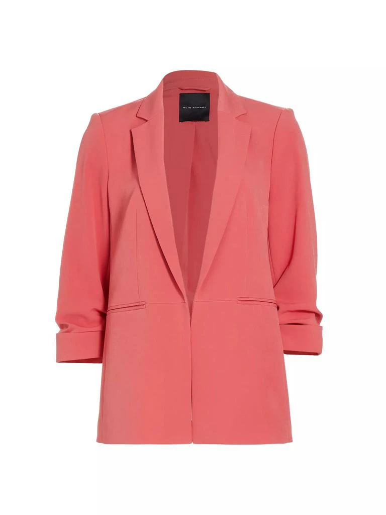 Tahari Stella Ruched Open-Front Blazer 1