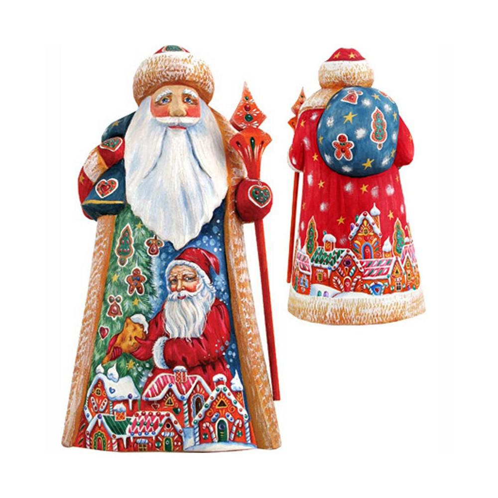 G.DeBrekht Woodcarved Hand Painted Candy Coated Christmas Figurine