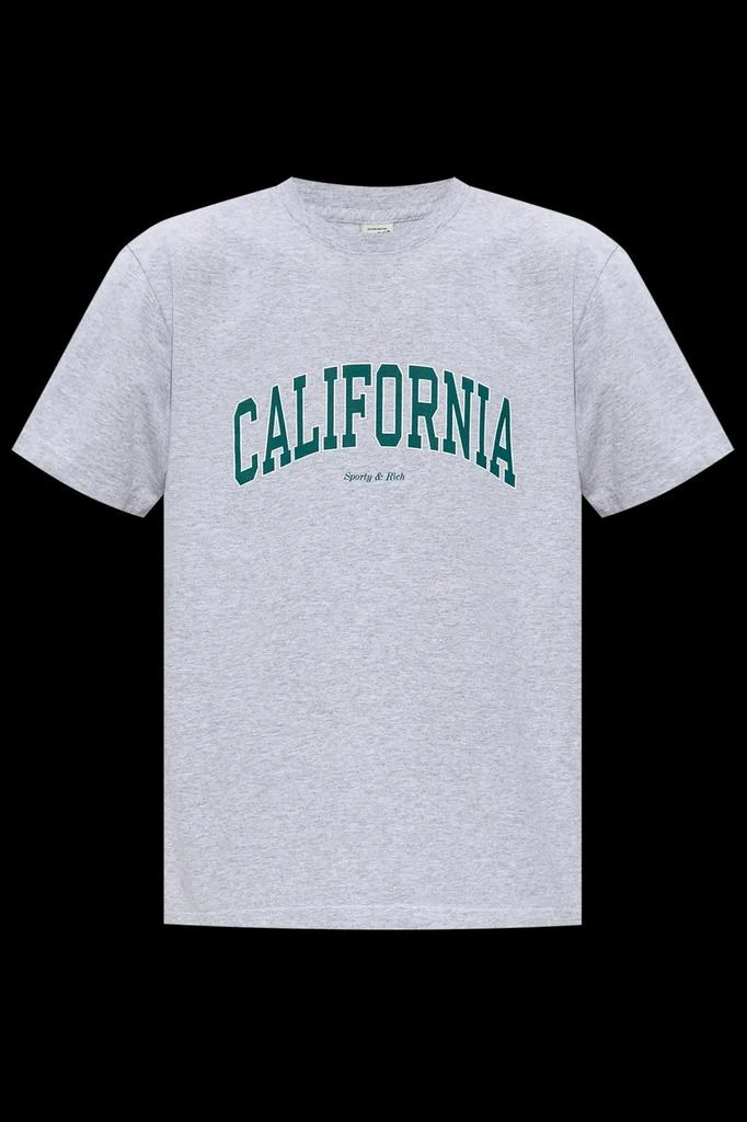 Sporty & Rich Sporty & Rich Logo Printed Crewneck T-Shirt 1