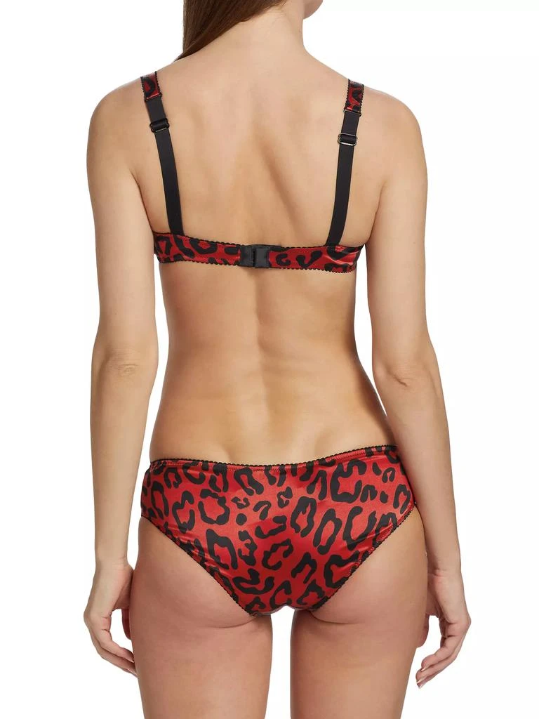 Dolce & Gabbana Leopard-Print Silk Demi Bra 4