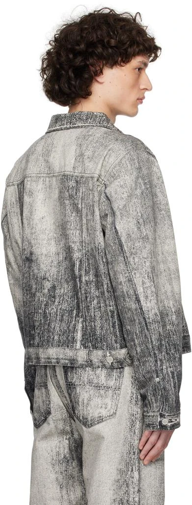 CAMPERLAB Gray Paint Print Denim Jacket 3