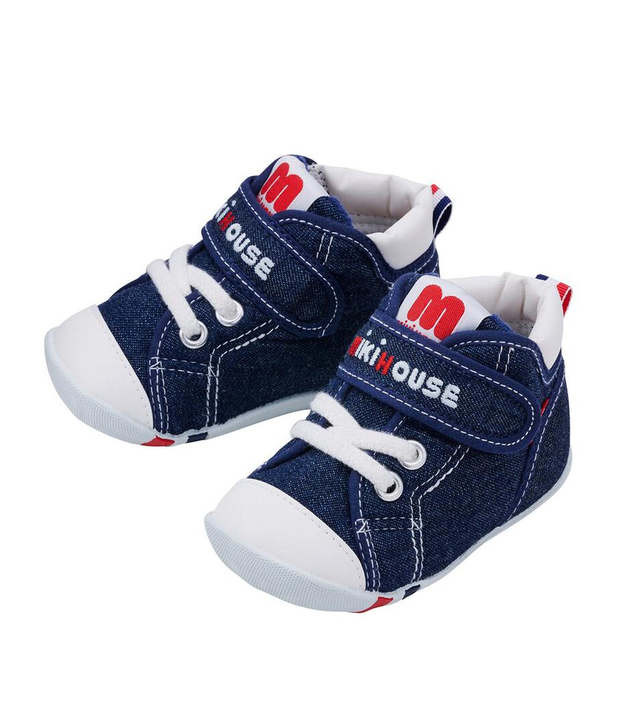 Miki House Velcro High-Top Sneakers