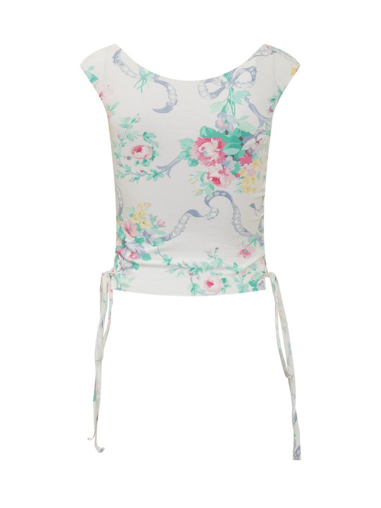 Collina Strada Collina Strada Lace-Up Floral Top