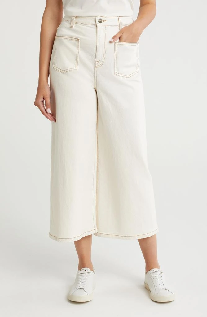 Joie Dorothea Crop Wide Leg Jeans 1