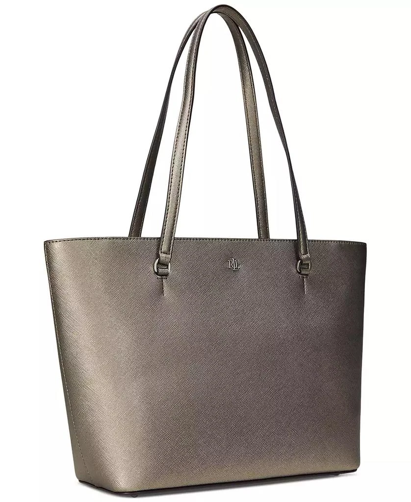 Ralph Lauren Crosshatch Leather Medium Karly Shopper Tote 4