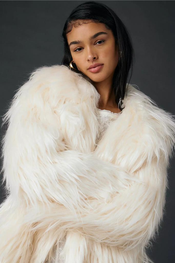 Urban Outfitters Azalea Wang Breckenridge Faux Fur Coat - Free