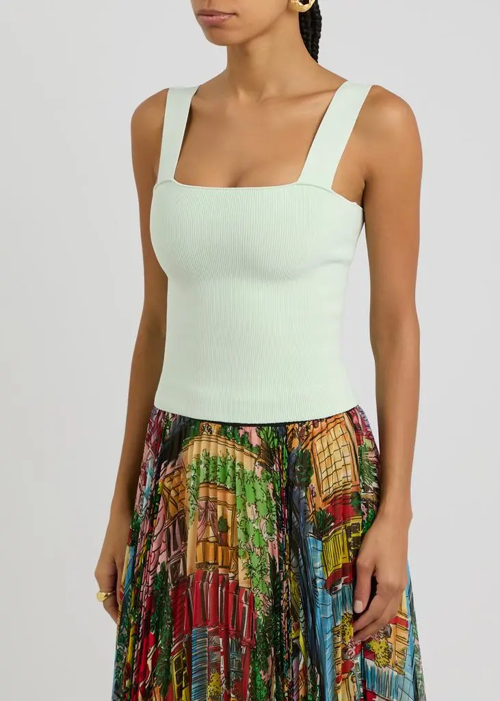 Alice + Olivia Torie ribbed-knit tank 2