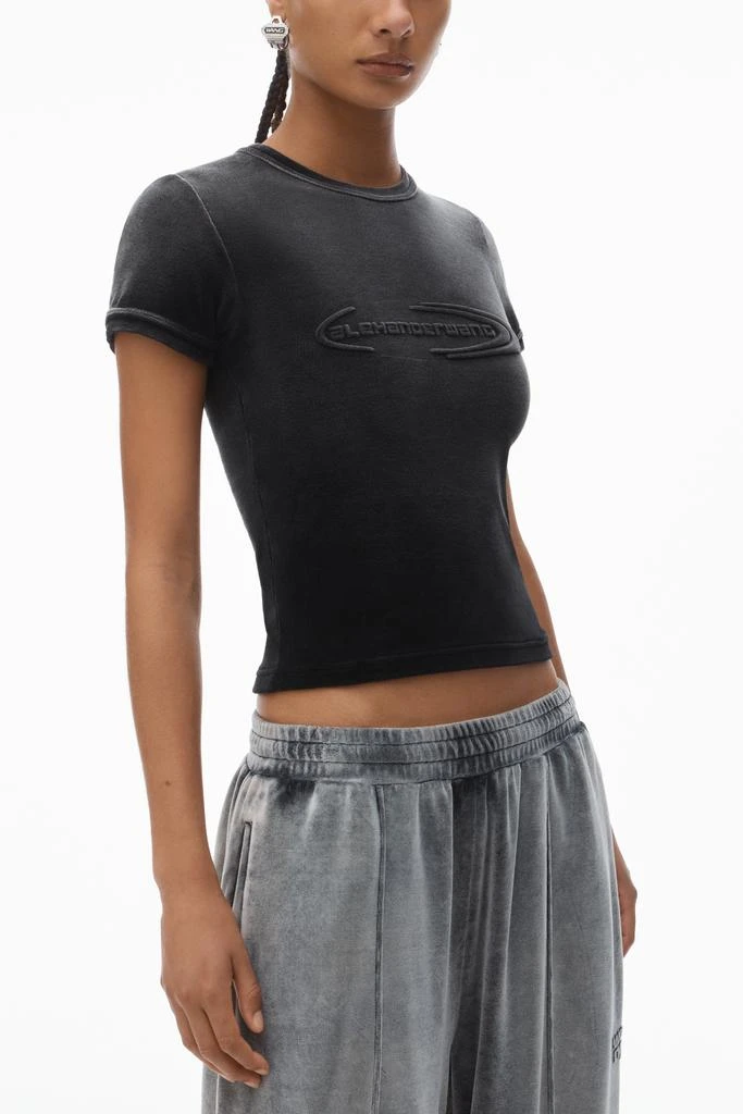 Alexander Wang Baby Tee in Plush Velour 3