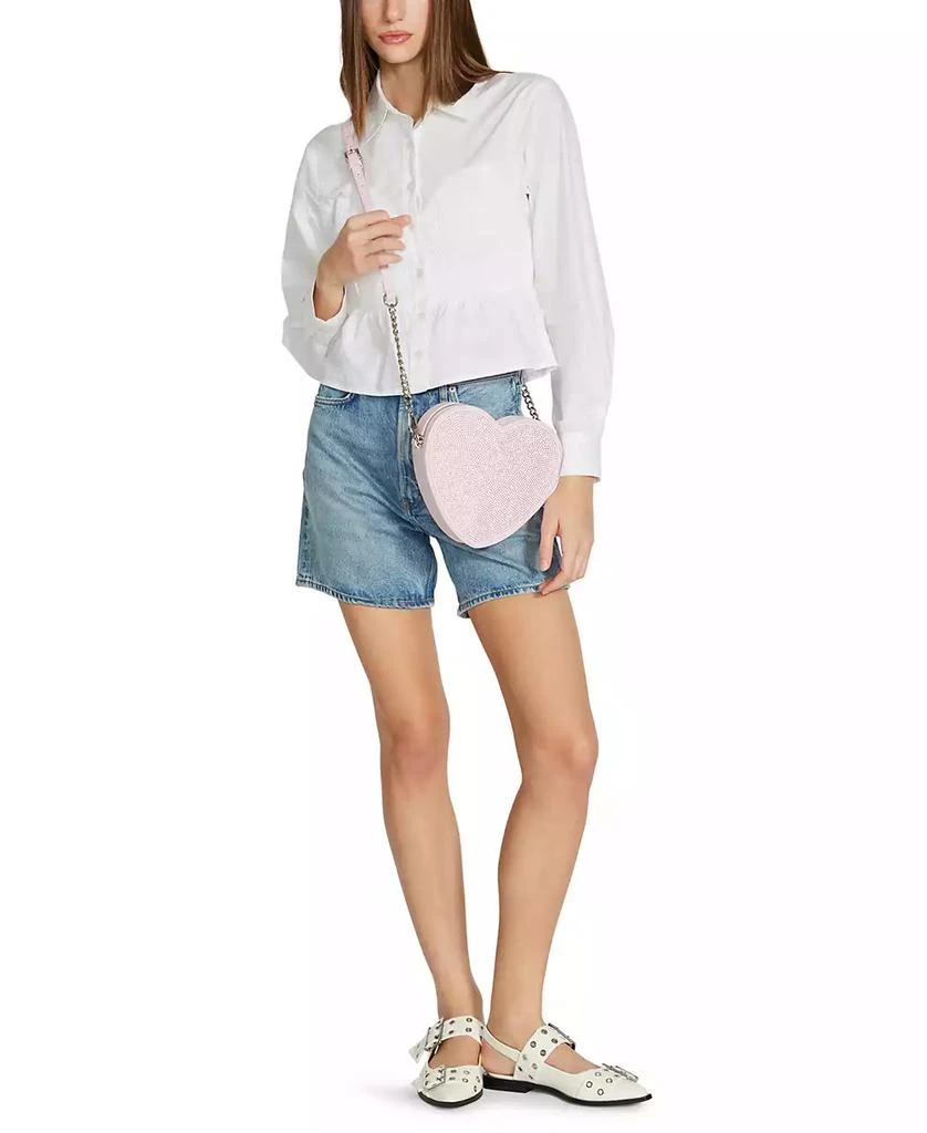 Madden Girl Gia Heart with Rhinestones Crossbody Bag 7