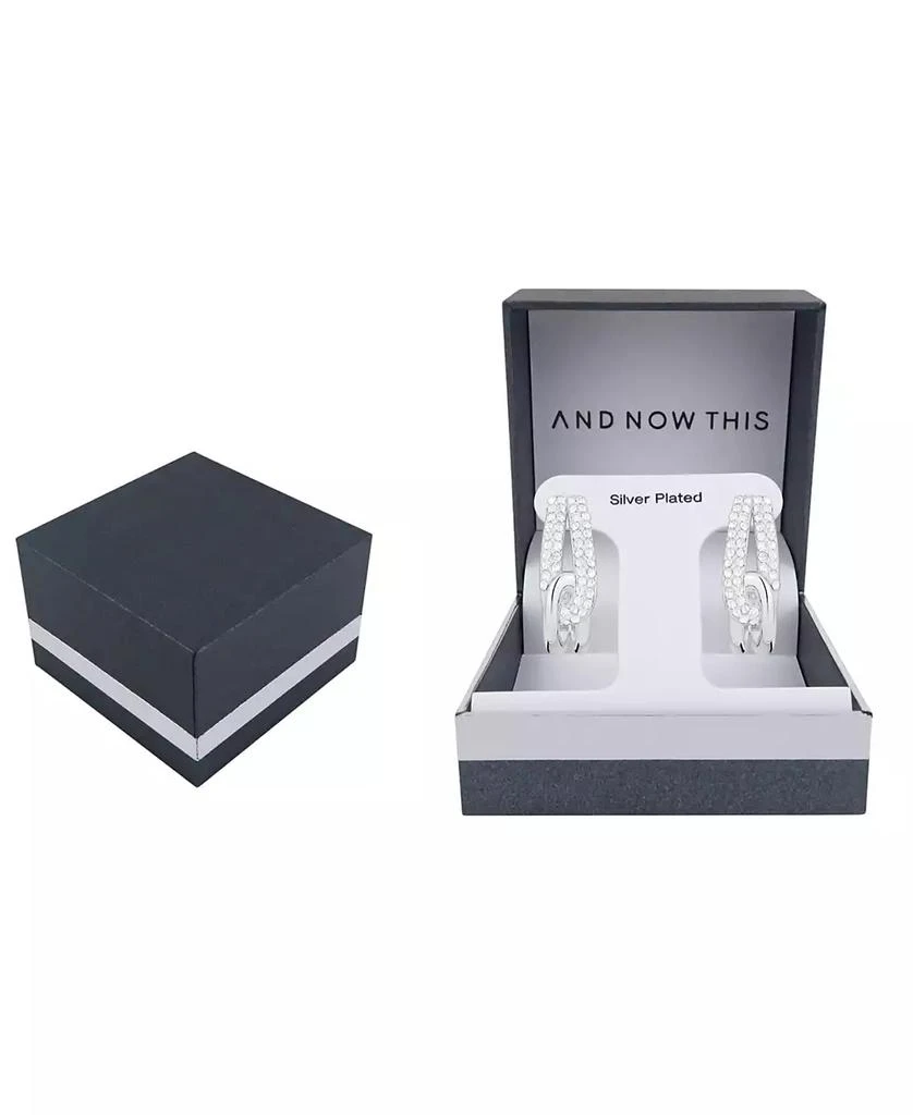 And Now This Crystal Interlock J Hoop Earrings 4