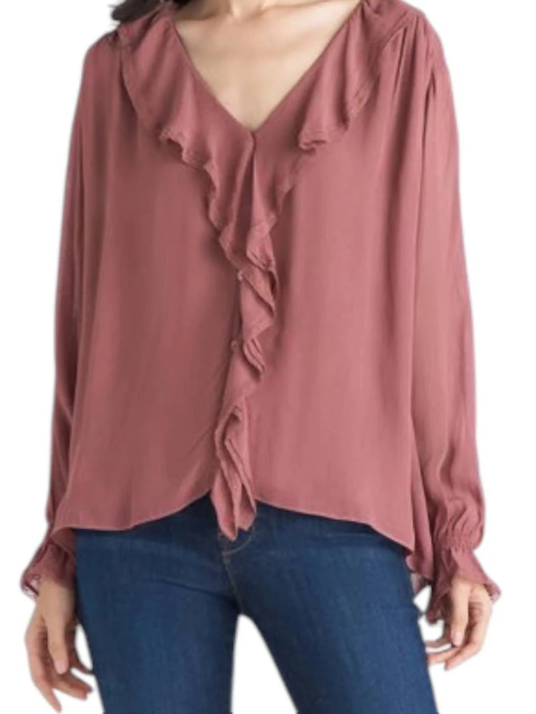Dex Dex - Lace Trim Ruffle Top 1