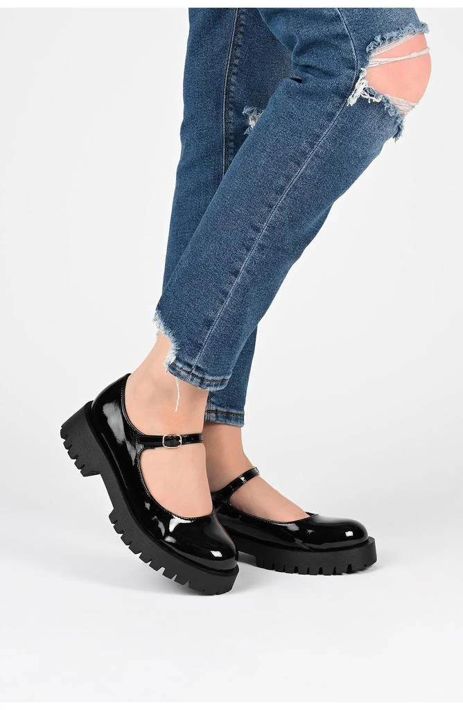 Journee Collection Kamie Mary Jane Platform Flat 9
