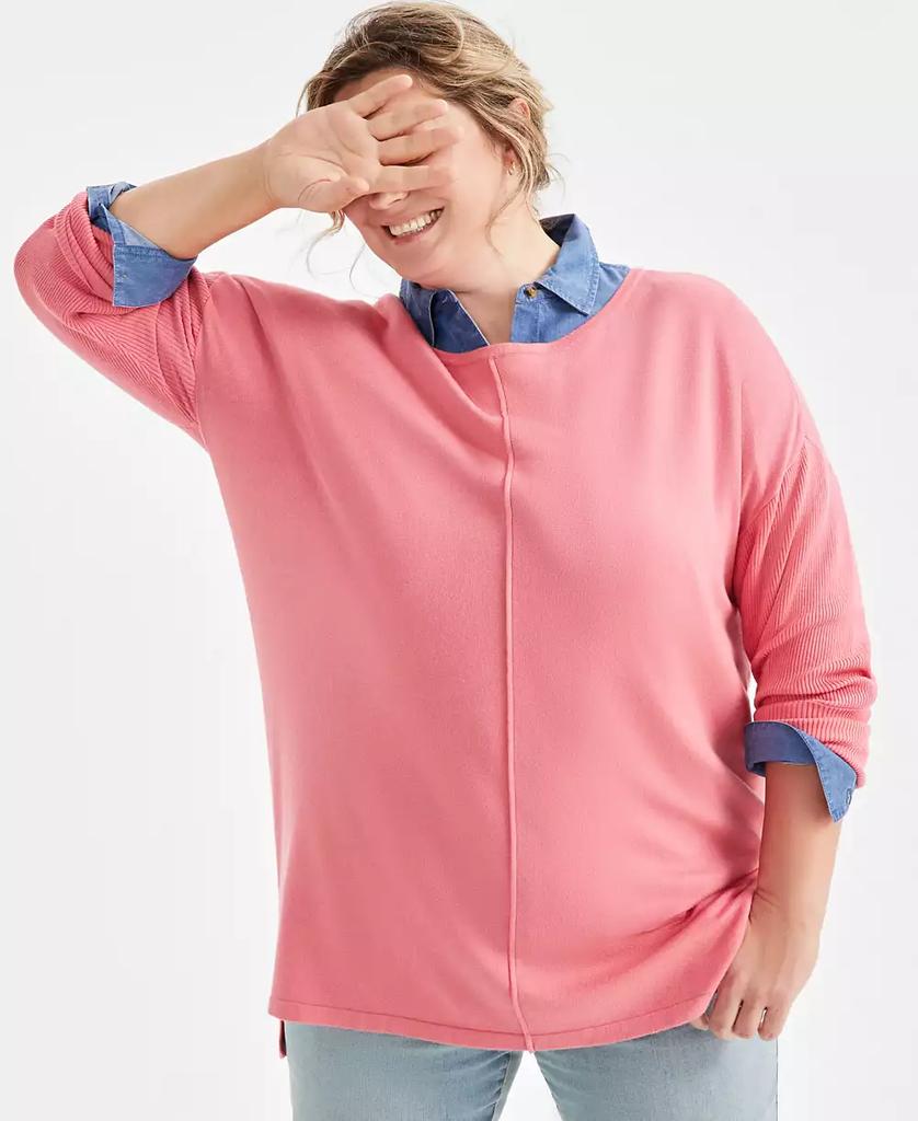 売れ筋商品|||スタイルアンドコー ニット&セーター アウター レディース Petite Fine-Gauge Tunic Sweater, Exclusively at Macy's Dream Blue Style & Co Petite Fine-Gauge Tunic Sweater, Exclusively at