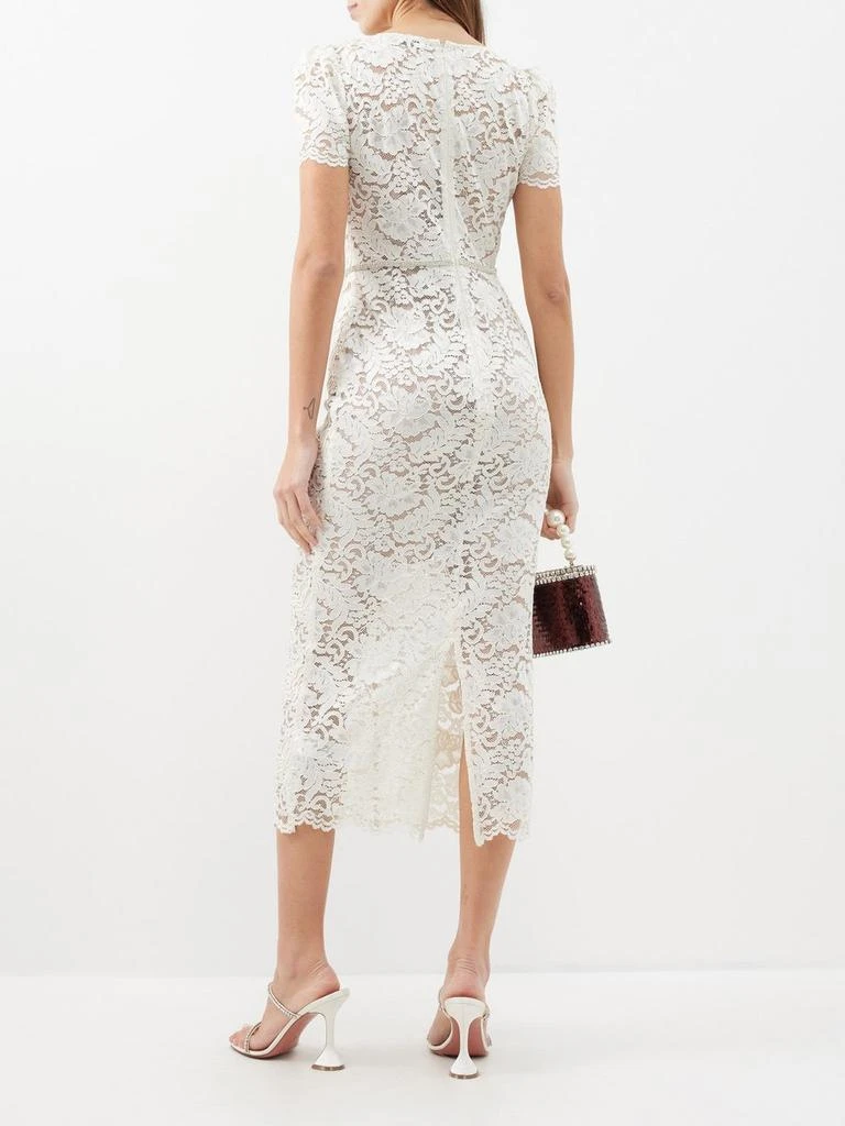 Self-Portrait Crystal-embellished cord-lace midi dress 4