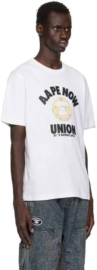 AAPE by A Bathing Ape White 'Union' T-shirt 4