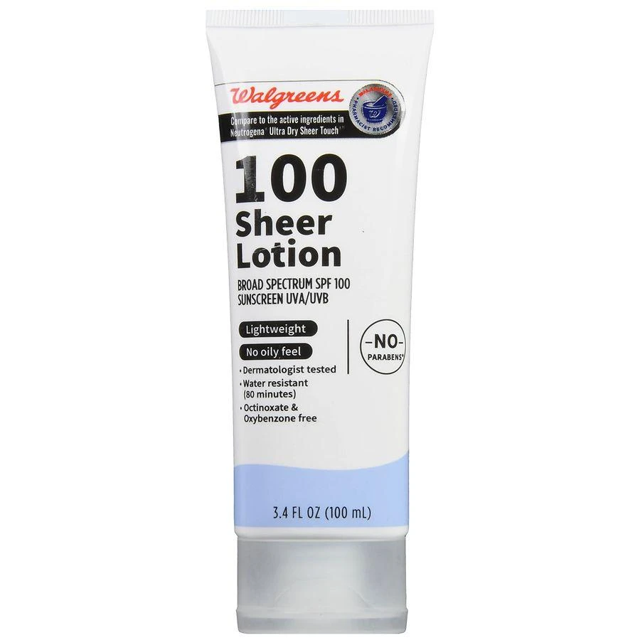Walgreens SPF 100 Sheer Lotion Sunscreen 2