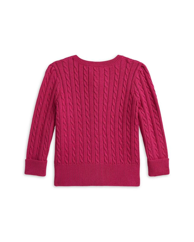 Ralph Lauren Polo Girls' Mini Cable Cotton Cardigan - Baby 2