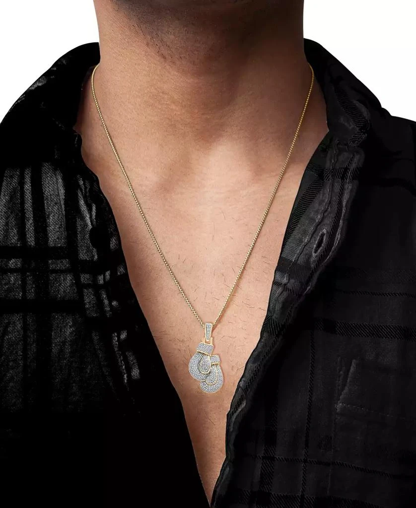 Macy's Men's Diamond Boxing Gloves 22" Pendant Necklace (1/2 ct. t.w.) in 14k Gold-Plated Sterling Silver 2
