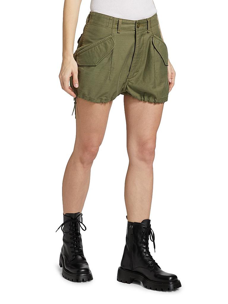 R13 Marianne Cotton Mid-Rise Cargo Shorts - Pants - Compare
