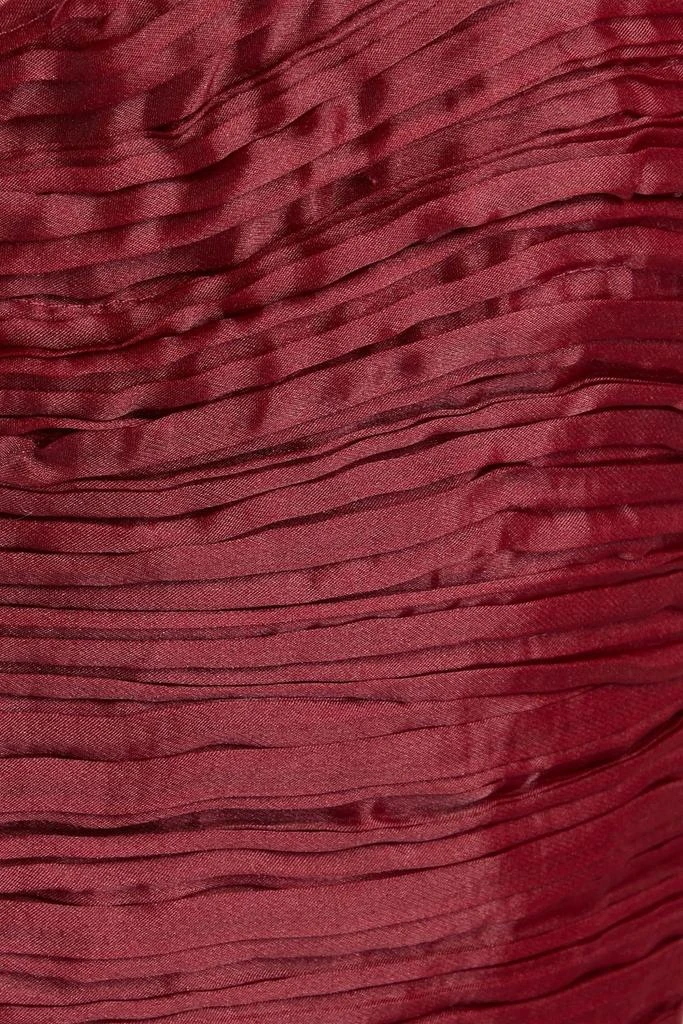 Aje Laurier Wave cropped plissé-organza top 4