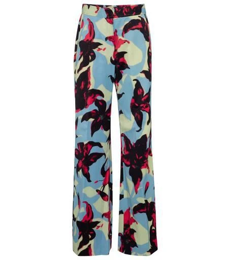 Dries Van Noten Floral wide-leg satin pants 1