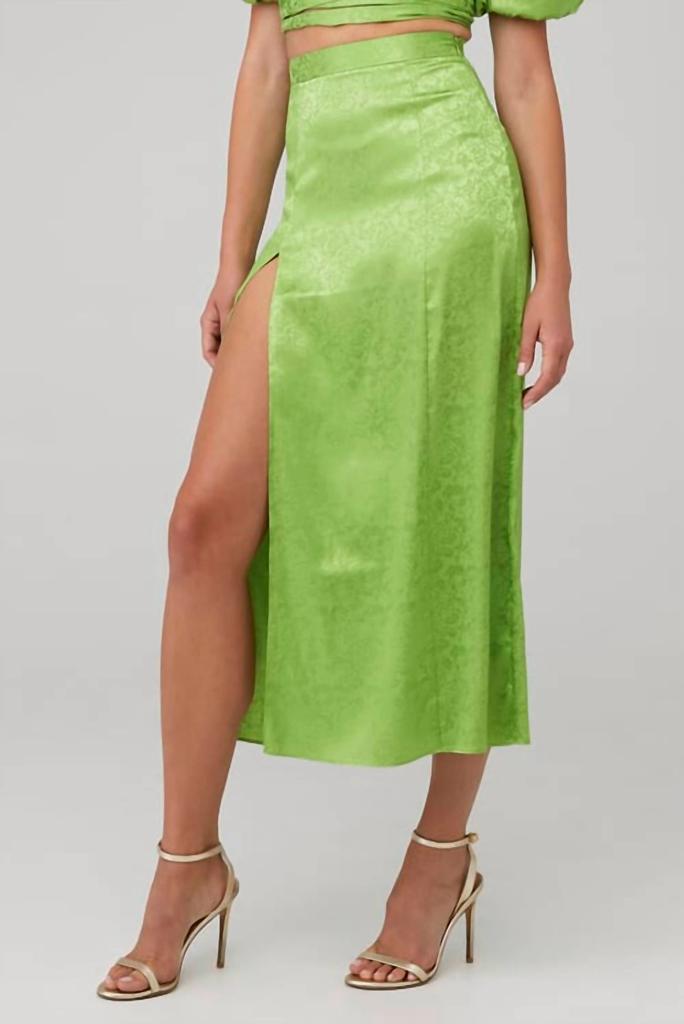 Ronny Kobo Women's X Fashionpass Marlo Skirt In Green