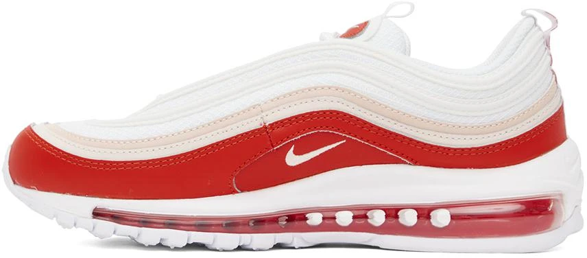 Nike White & Red Air Max 97 Sneakers 3