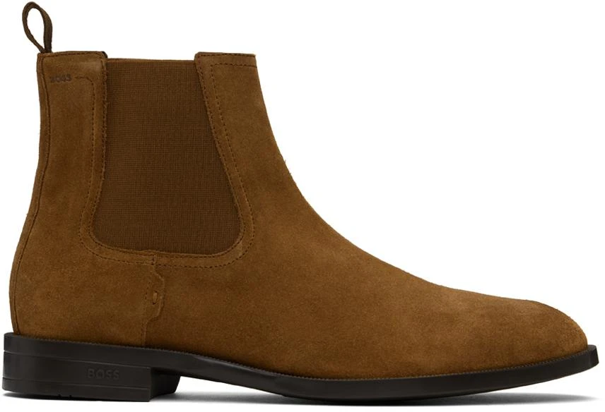 Hugo Boss Tan Suede Chelsea Boots 1
