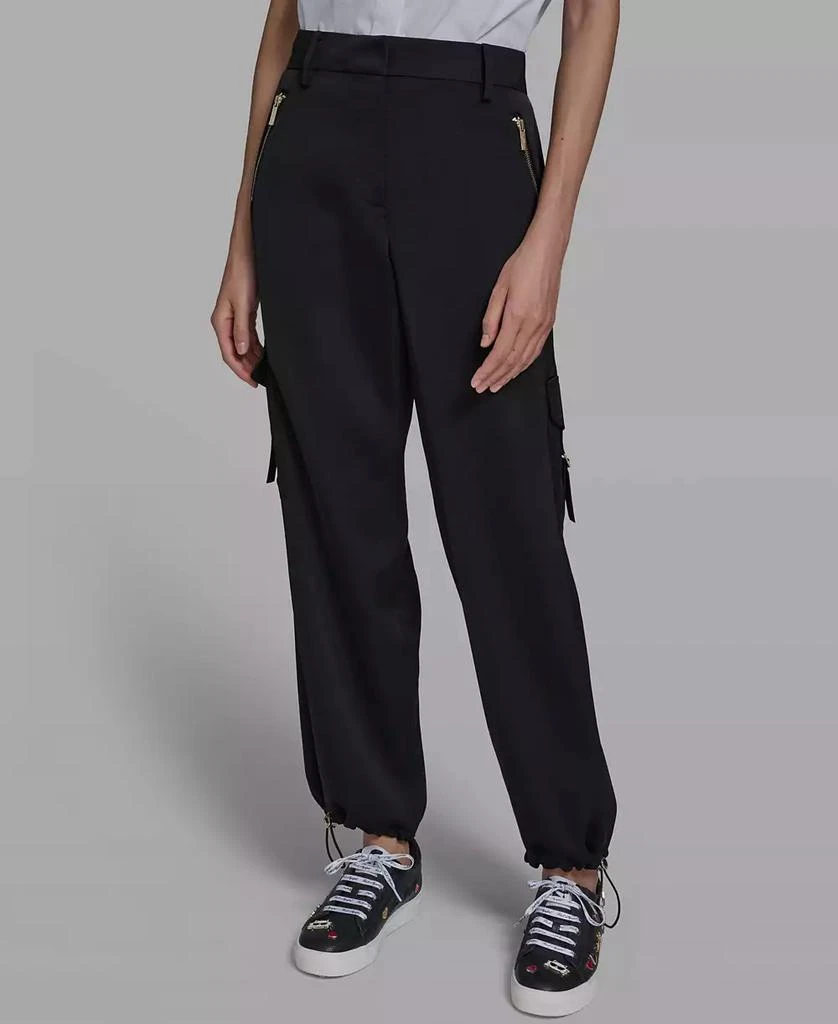 Karl Lagerfeld Paris Women
s Cropped Cargo Pants