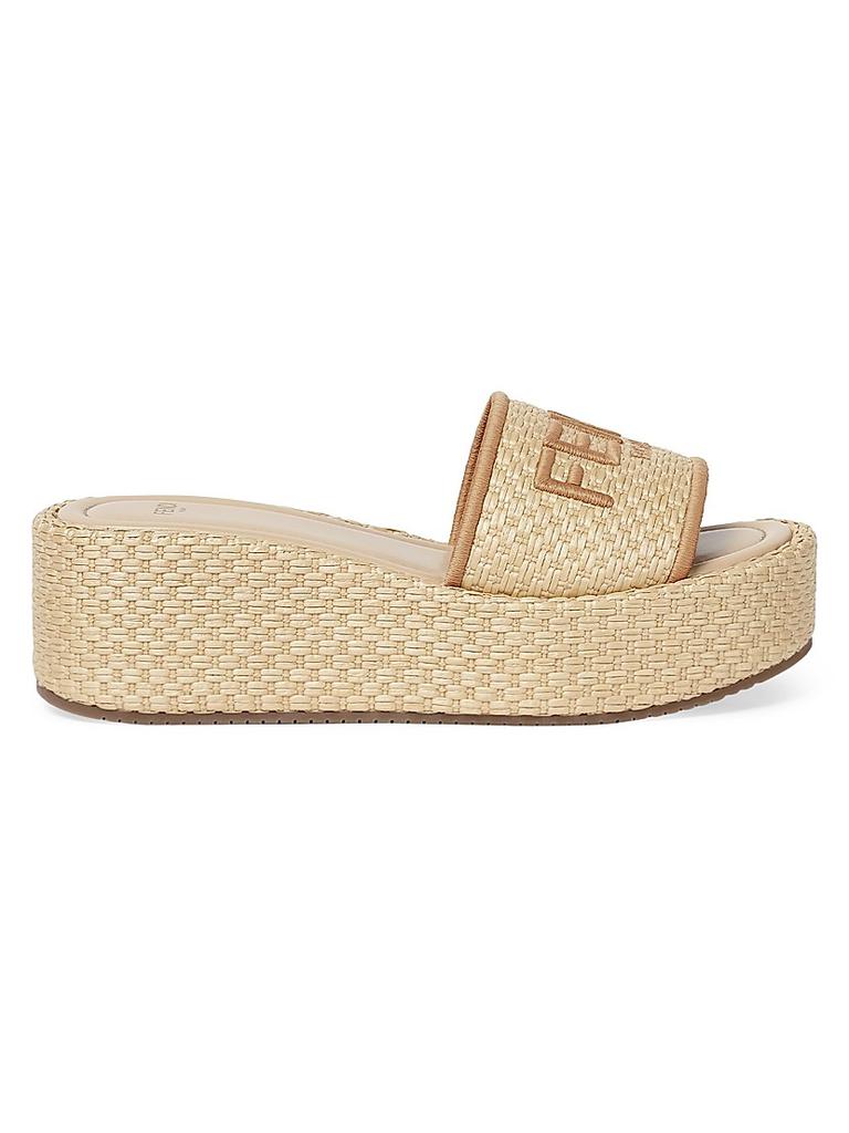【FENDI】モノグラム ジャカード スリッポン スライド Fendi Fendi FF Jacquard Buckle-Detailed Slides - Slippers
