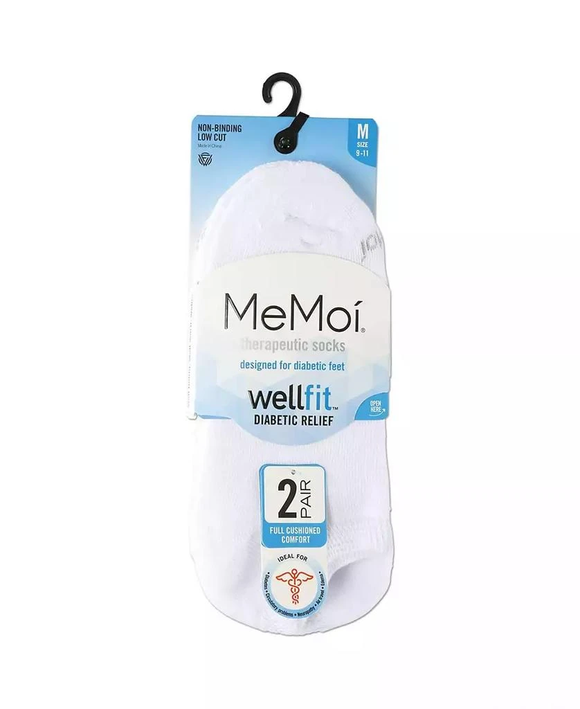 Memoi Men's Unisex Diabetic Full Cushion Low Cut Socks, Pack of 2 4