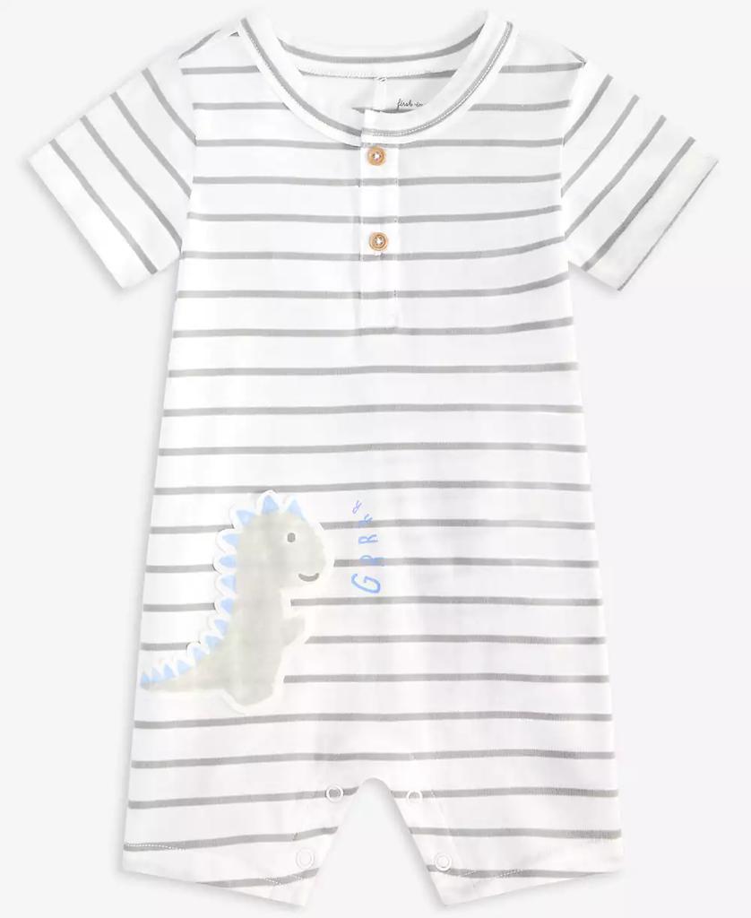 First Impressions Baby Boys Dinosaur Striped Sunsuit, Created for Macy's