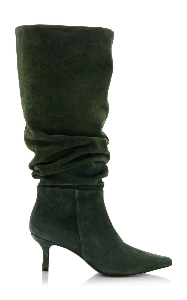 SIMKHAI SIMKHAI - Jordi Slouchy Suede Knee Boots - Green - IT 39 - Moda Operandi 1