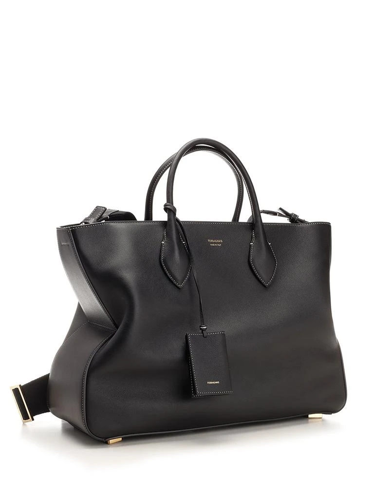 Salvatore Ferragamo Ferragamo Logo-Printed Luggage Tag Tote Bag 3