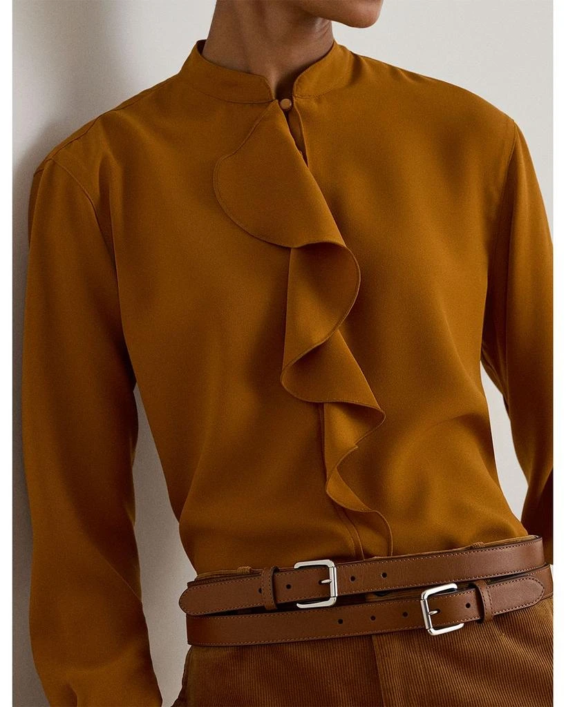 Ralph Lauren Ruffle Trimmed Georgette Tunic 4