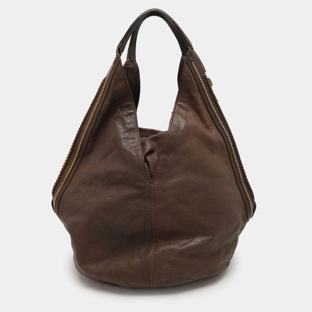 Givenchy Givenchy Brown Textured Leather Small Tinhan Hobo Bag 4