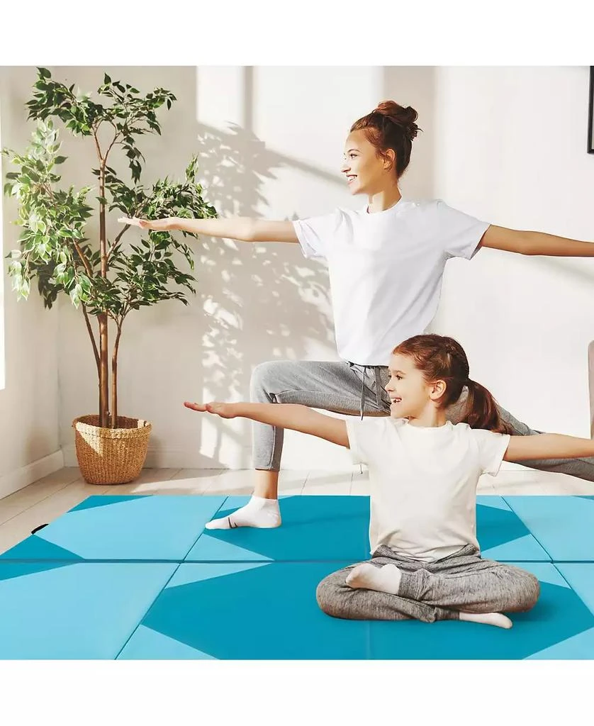 GIVIMO 10 Feet x 4 Feet x 2 Inch Folding Exercise Mat with Hook and Loop Fasteners 3