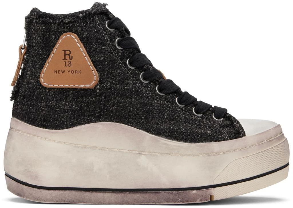 R13 Gray Kurt High Top Sneakers