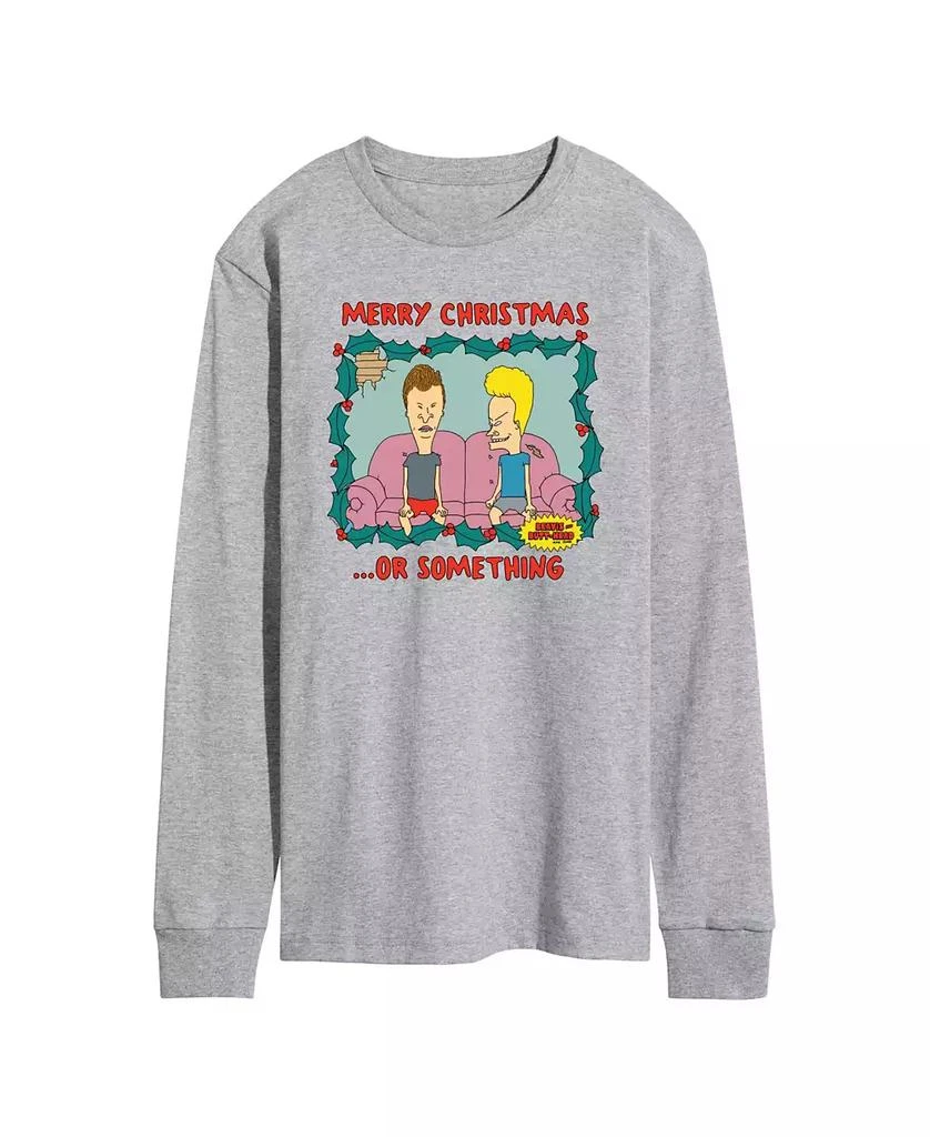 AIRWAVES Men's Beavis and Butthead Merry Christmas Long Sleeve Fleece 1