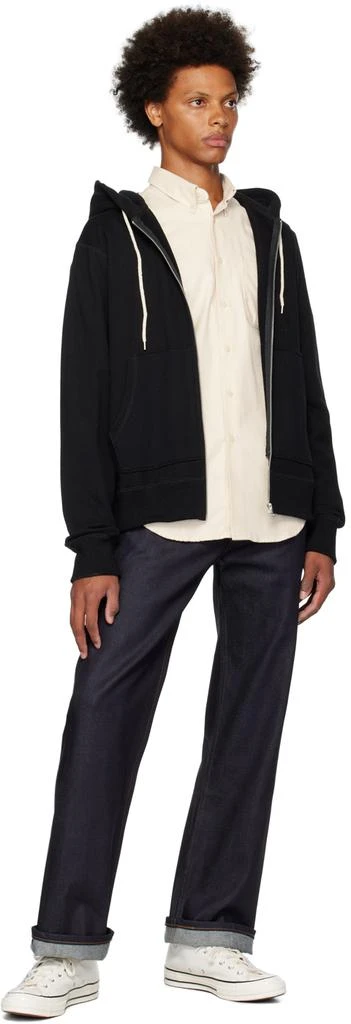 Naked & Famous Denim Black Zip Hoodie 4