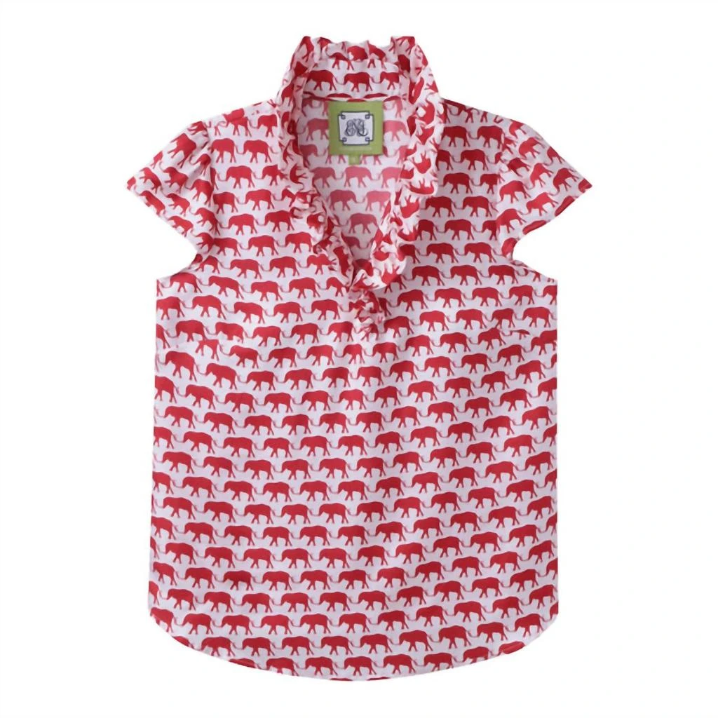 Elizabeth McKay Elizabeth Mckay - Elephant Print Blouse 3