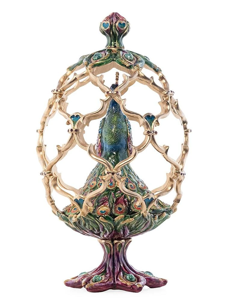 Jay Strongwater Peacock Egg Objet 2