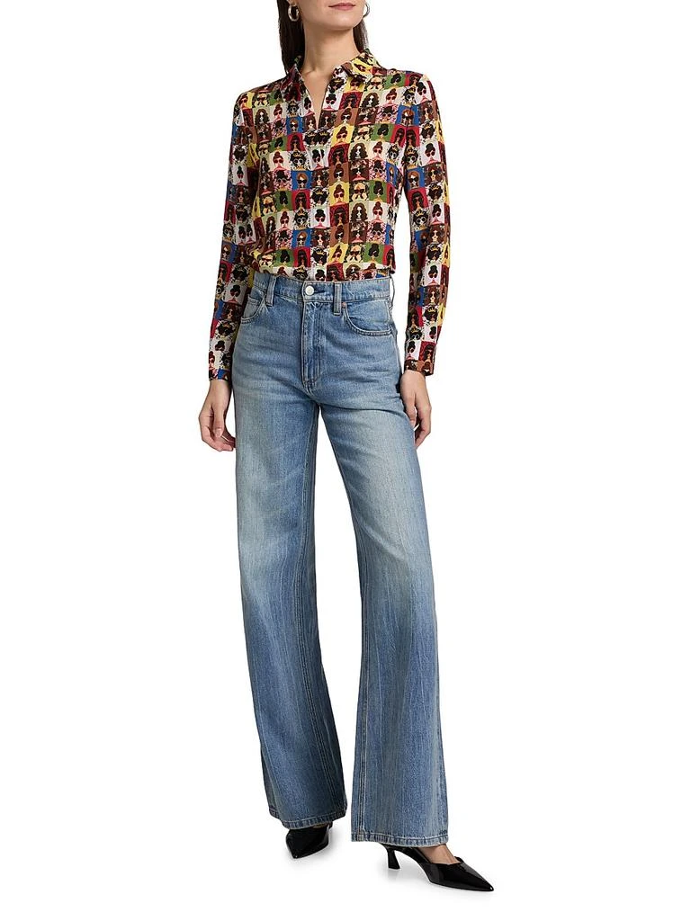 Alice + Olivia Willa Staceface Silk Shirt 2