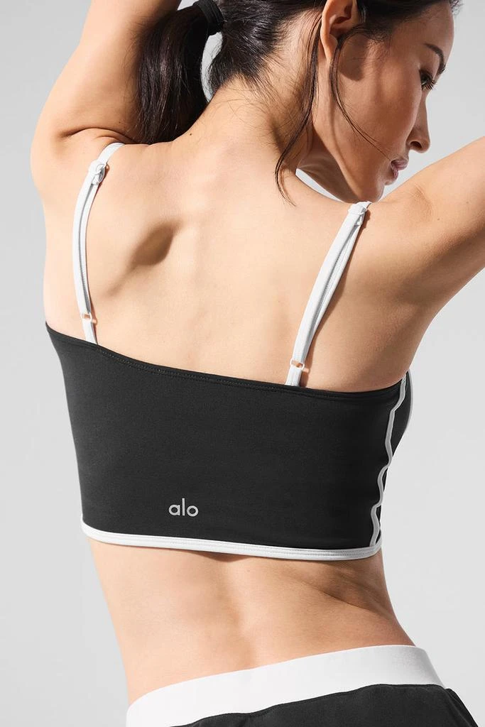 Alo Airbrush Streamlined Bra Tank - Black/White 4