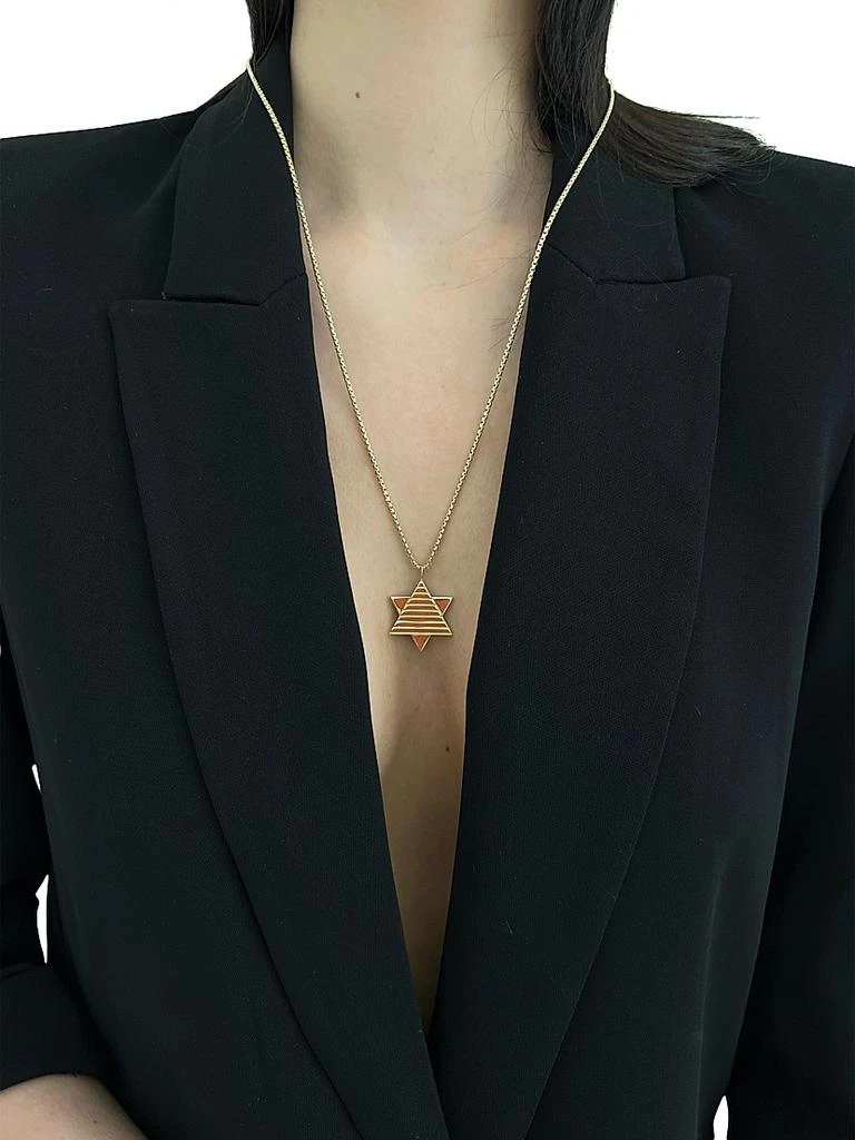 Jennifer Zeuner Noam 18K-Yellow-Gold Vermeil Star Of David Pendant Necklace 2