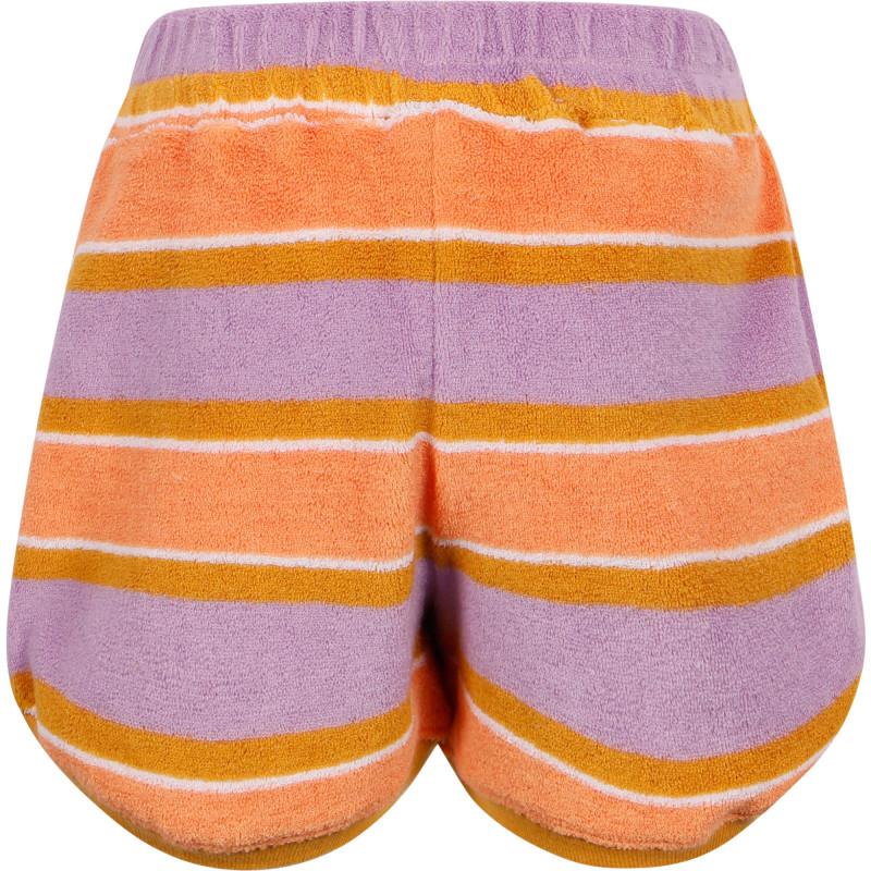 Munster Striped terry shorts in orange and purple
